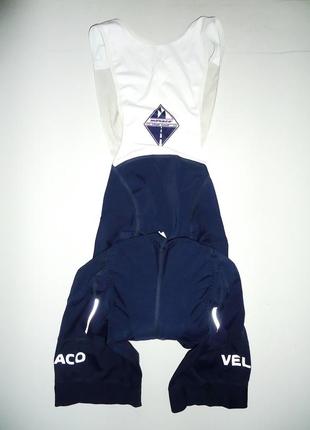 Велошорты  mvc monaco velo club dark blue bib shorts italy (m)2 фото