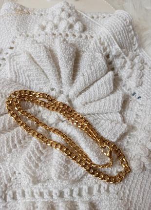 Цепочка 45см. серия титановая сталь, медсталь, позолота