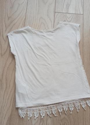 Літня біла мереживна блуза4 фото