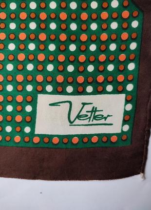 100 % шелковый шарф vetter vetterice (швейцария).9 фото
