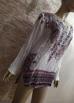 Шикарная жатая блуза made in italy/шелк, вискоза, полиэстер4 фото