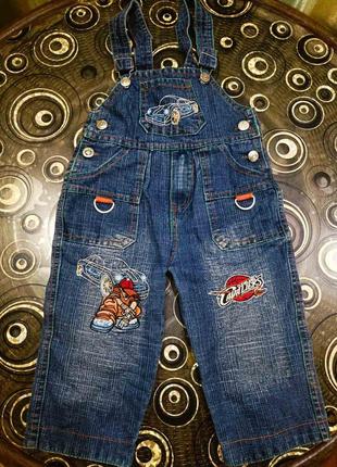Джинсовий дитячий напівкомбінезон