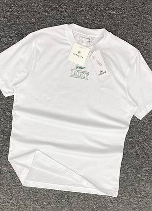 Мужская футболка с коротким рукавом мужская белая футболка lacoste