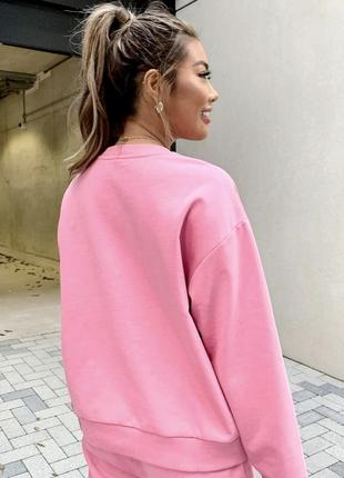 Розовый оверсайз свитшот asos с вышивкой weekend collective2 фото