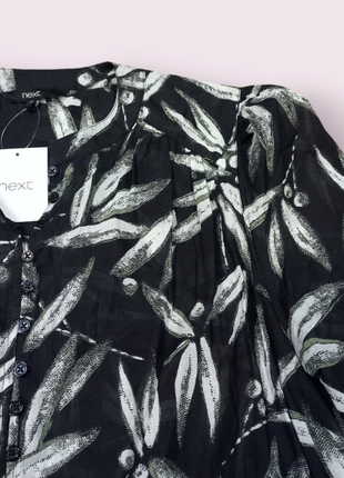 Коттоновая блузка с принтом3 фото