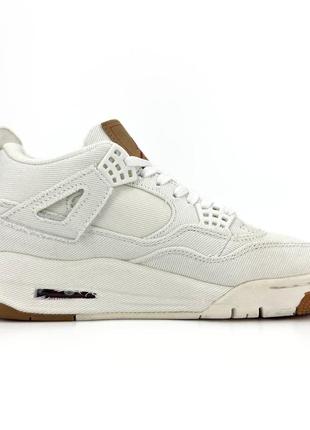 Кроссовки air jordan 4 levi's'white denim'