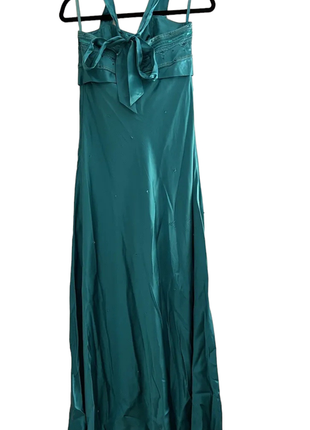 Х1. шелковое очень красивое бирюзовое длин макси платье monsoon с ​​вишивкой винтаж гламур шёлк шелк5 фото