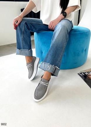 Стильні зручні туфлі броги на шнурівці замшеві чорні бежеві сірі8 фото