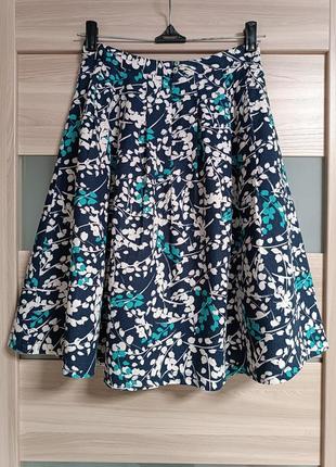 Легкая стильная юбка-миди лен хлопок6 фото