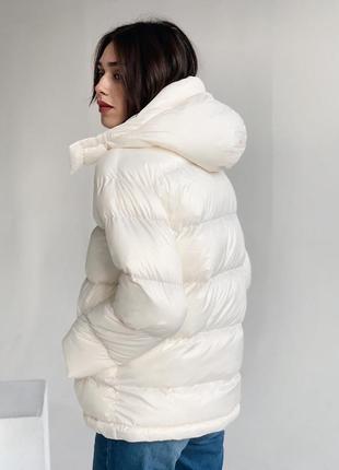 Зимняя куртка молочная9 фото