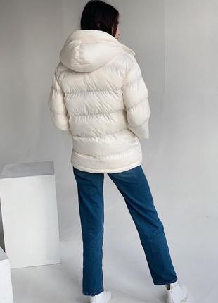 Зимова куртка молочна6 фото