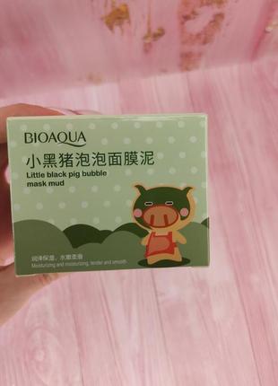 Киснева-бульбашкова маска для обличчя bioaqua skin care carbonated bubble clay mask очищаюча і відшаровуюча, 100g3 фото