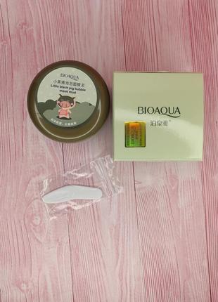 Кислородная-пузырчатая маска для лица bioaqua skin care carbonated bubble clay mask очищающая и отслояющая, 100g5 фото