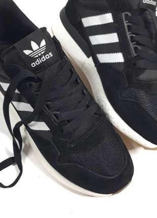 Чоловічі кросівки adidas zx 500 •black white• мужские классические кроссовки адидас чёрные с белым5 фото