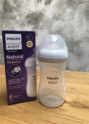 Пляшечка для годування phillips avent natural 260 ml 1+2 фото