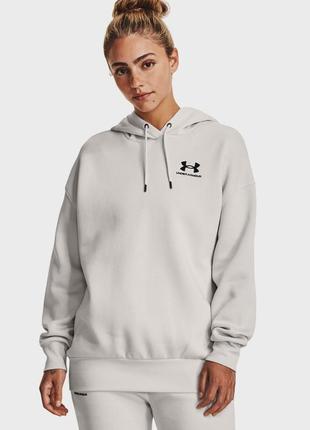 Женское белое худи essential flc os hoodie