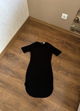 Платье черное размер s  в рубчик h&m сарафан1 фото