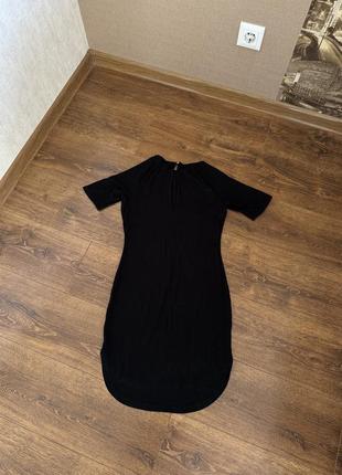 Платье черное размер s  в рубчик h&m сарафан5 фото