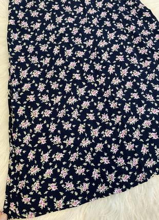 Сукня сарафан на бретелях в квітковий принт для дівчинки3 фото