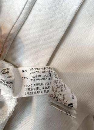 Zara сорочка блузка завязки шнурівки плетіння вільна котон кишені оверсайз класична пряма8 фото