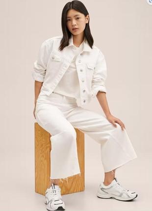 Белые джинсы кюлоты mango, р. xxs