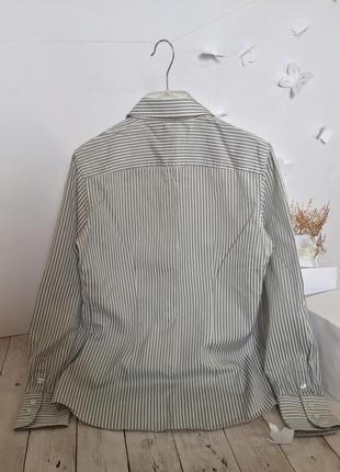 Рубашка в полоску полоска touch hilfiger прямая длинная блузка воротник3 фото
