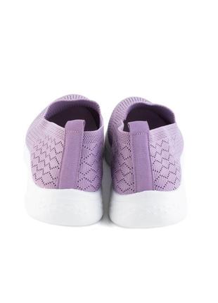 Женские фиолетовые кроссовки из текстиля2 фото