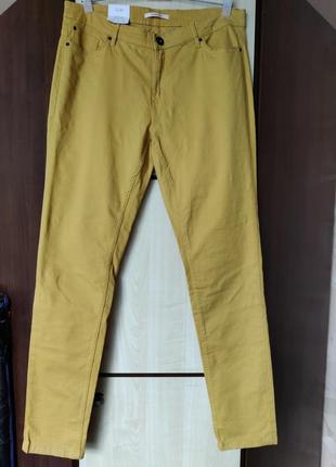 Летние горчичные коттоновые джинсы1 фото