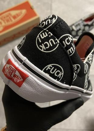 😬vans era black white fuck em😬 кеды вансы 36рр - 43рр5 фото