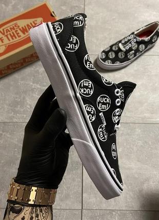 😬vans era black white fuck em😬 кеды вансы 36рр - 43рр10 фото