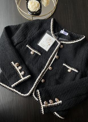 Стильный пиджак жакет твид chanel old money