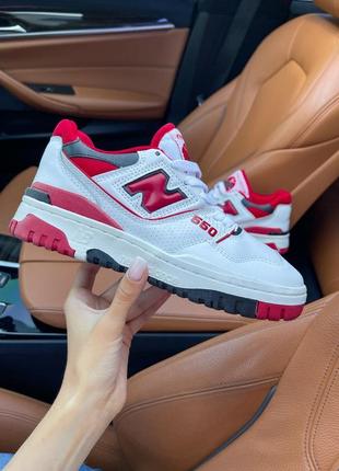 New balance 550 aime leon dore white navy red