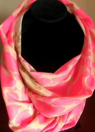 Тонкий шарф хомут, снуд модной расцветки.3 фото