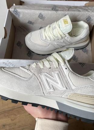 Жіночі кросівки нью беланс 574 / new balance 574 legacy grey beige2 фото