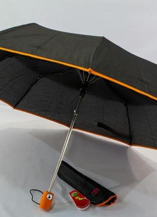 Зонт-полуавтомат с оранжевой каймой1 фото