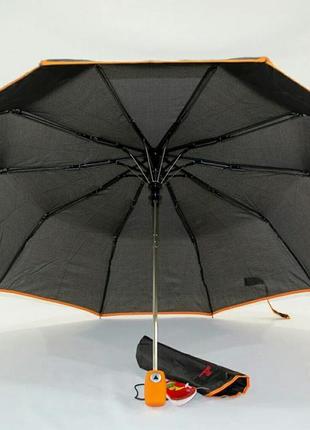 Зонт-полуавтомат с оранжевой каймой2 фото