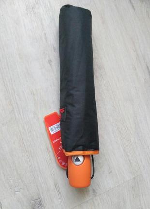Зонт-полуавтомат с оранжевой каймой5 фото