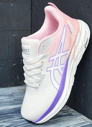 Asics gel-excite 10 белые с розовым кроссовки кеды женские ассикс сетка весенние летние демисезонные демисезон низкие9 фото