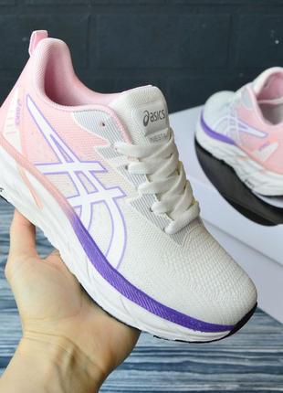 Asics gel-excite 10 белые с розовым кроссовки кеды женские ассикс сетка весенние летние демисезонные демисезон низкие8 фото