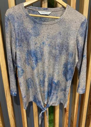 Лонгслив тай дай металлик в рубчик chianti