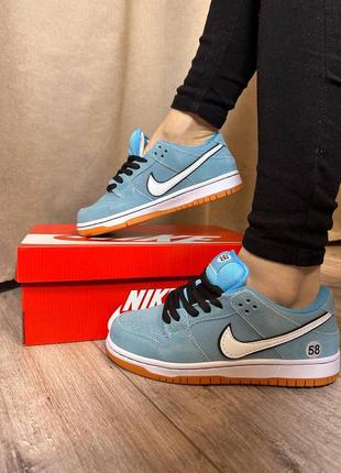 Кросівки чоловічі nike sb dunk low club данки 58 блакитні трендові n-10033 фото