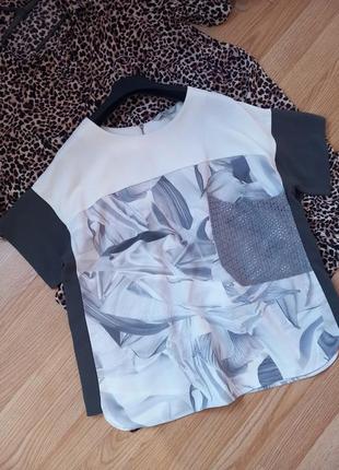 Шикарная плотная  нейлонавая блуза блузка коттон3 фото