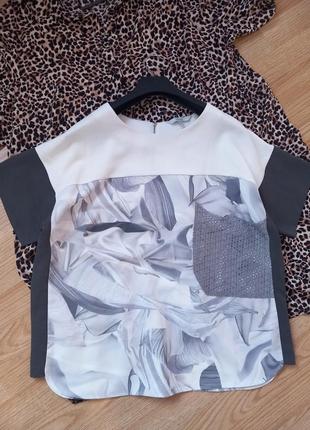 Шикарная плотная  нейлонавая блуза блузка коттон2 фото