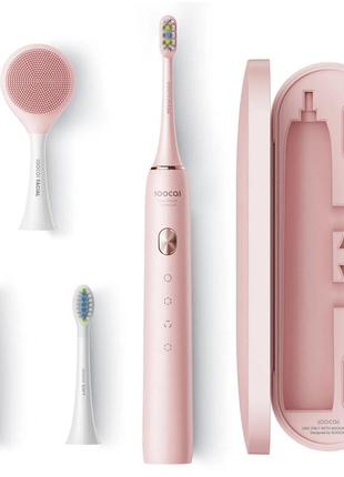 Електрична зубна щітка xiaomi soocas x3u pink + додаткові насадки1 фото