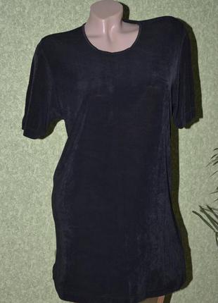 Черная футболочка , блузочка , кофточка , ткань микрогофре