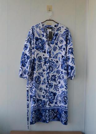 Льняное платье рубашка f&f , лен, вискоза5 фото