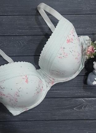 Нежно-бирюзовый бюстгальтер plus size 40f/90f