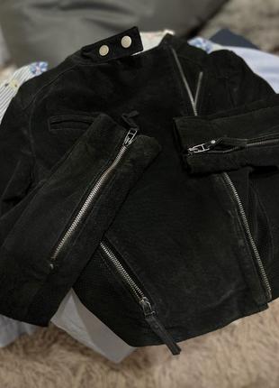 Коротка замшева куртка vero moda, розмір хс/с10 фото