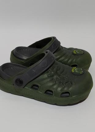 Шлёпки шлёпанцы с динозавром как крокс кроксы crocs размер 27