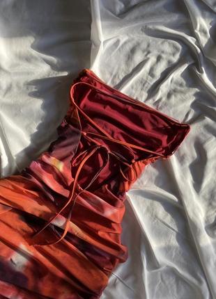 Яскрава приталена сукня сітка із відкритою спиною oh polly7 фото